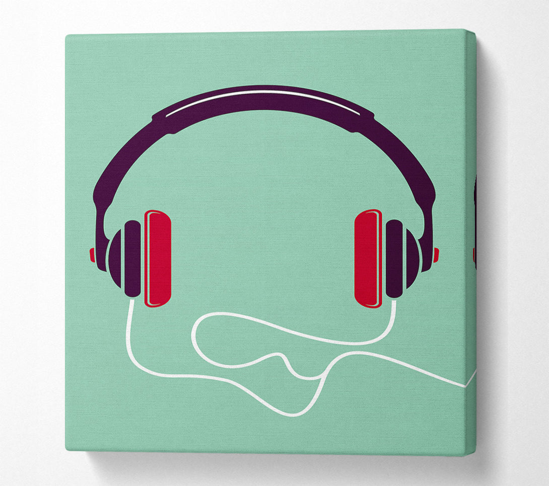  A Canvas Print of Retro Headset Canvas Wall Art