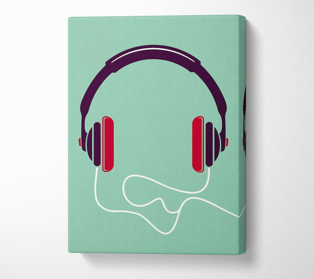  A Canvas Print of Retro Headset Canvas Wall Art