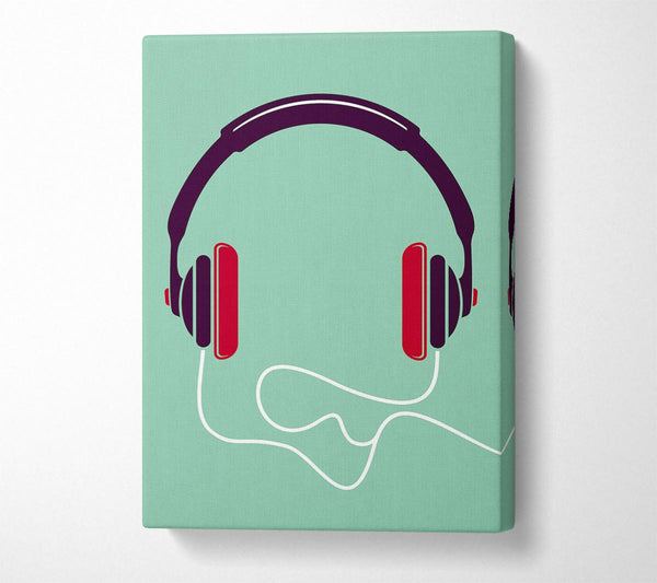  A Canvas Print of Retro Headset Canvas Wall Art