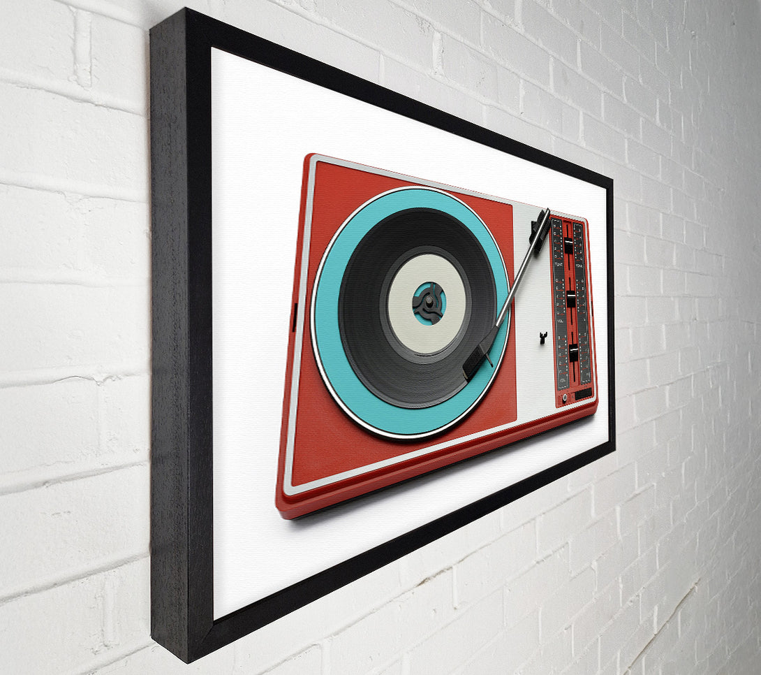  A Canvas Print of Retro Record Player 2 Canvas Print
