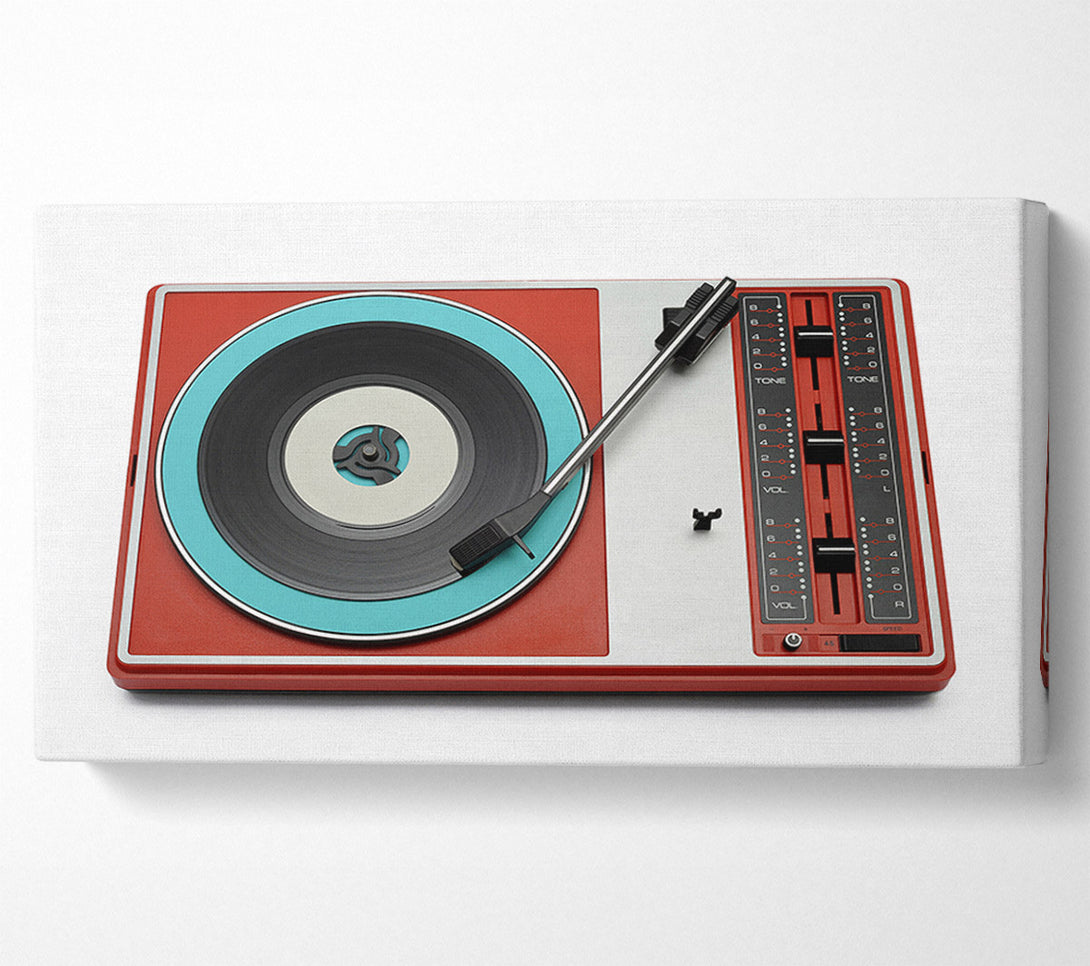  A Canvas Print of Retro Record Player 2 Canvas Print