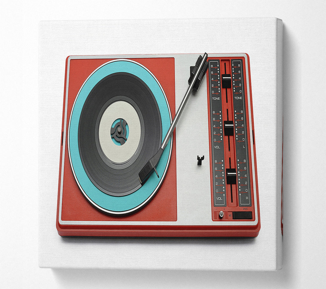  A Canvas Print of Retro Record Player 2 Canvas Print