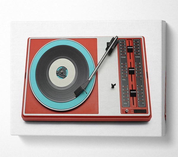  A Canvas Print of Retro Record Player 2 Canvas Print