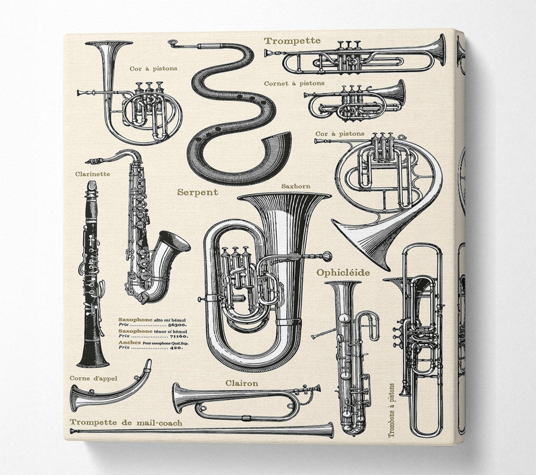  A Canvas Print of Brass Section Canvas Print