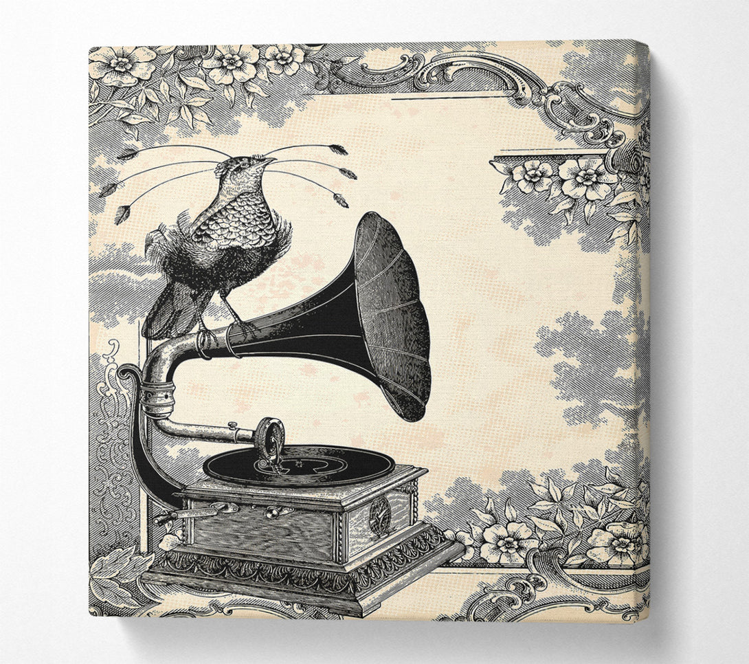  A Canvas Print of First Record Players Canvas Wall Art