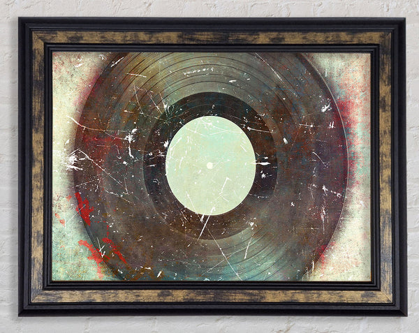 Retro Album Scratch Framed Print