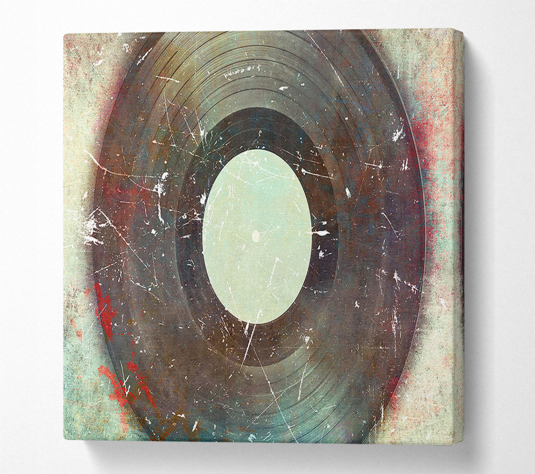  A Canvas Print of Retro Album Scratch Canvas Art