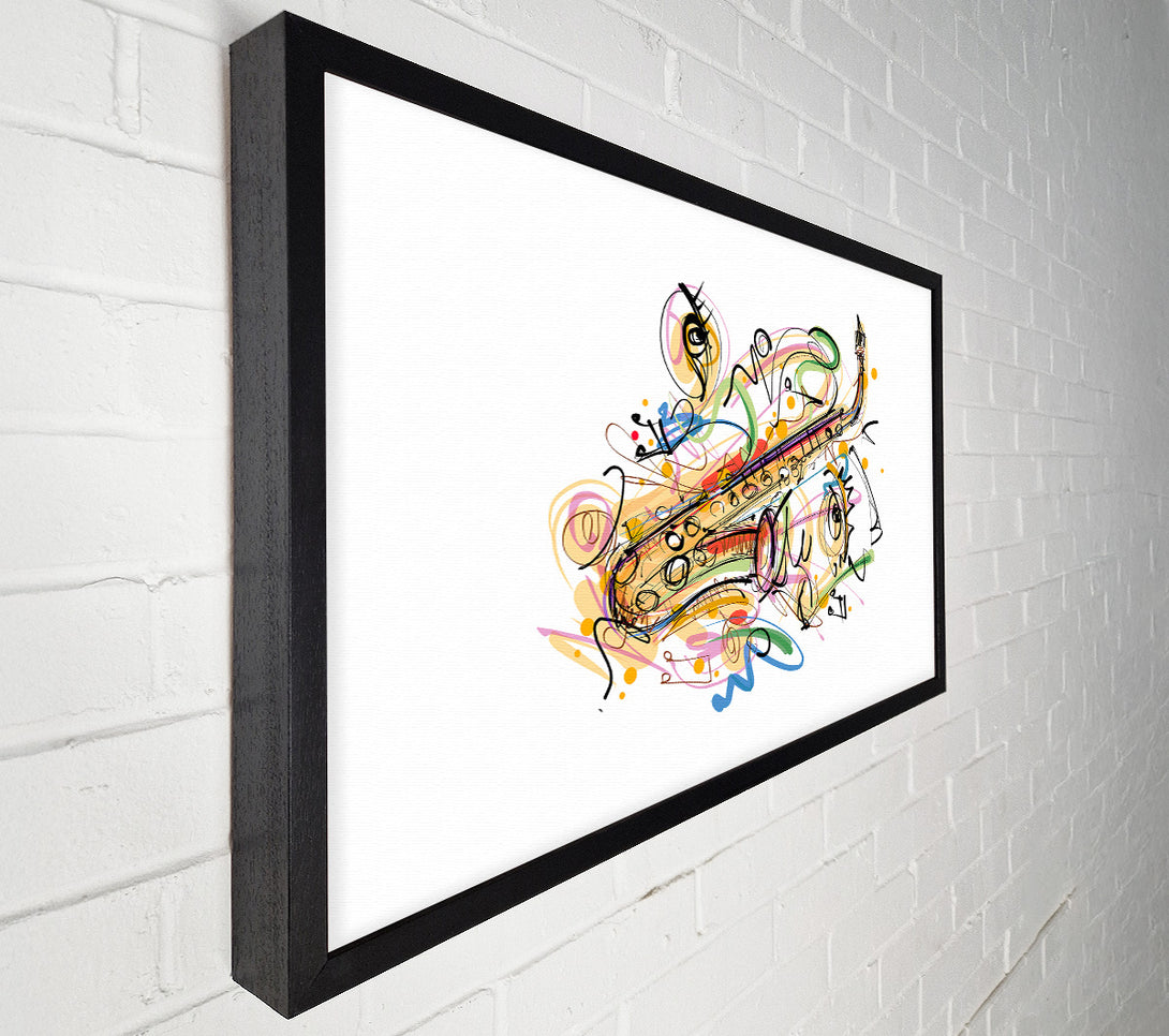  A Canvas Print of Saxophone Rainbow Tunes Canvas Art