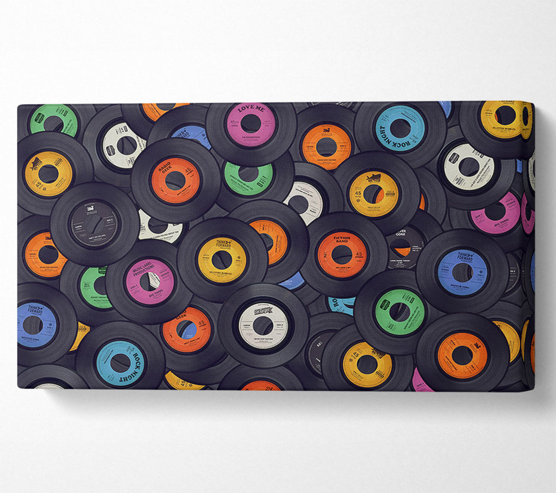  A Canvas Print of Jukebox Singles Canvas Art