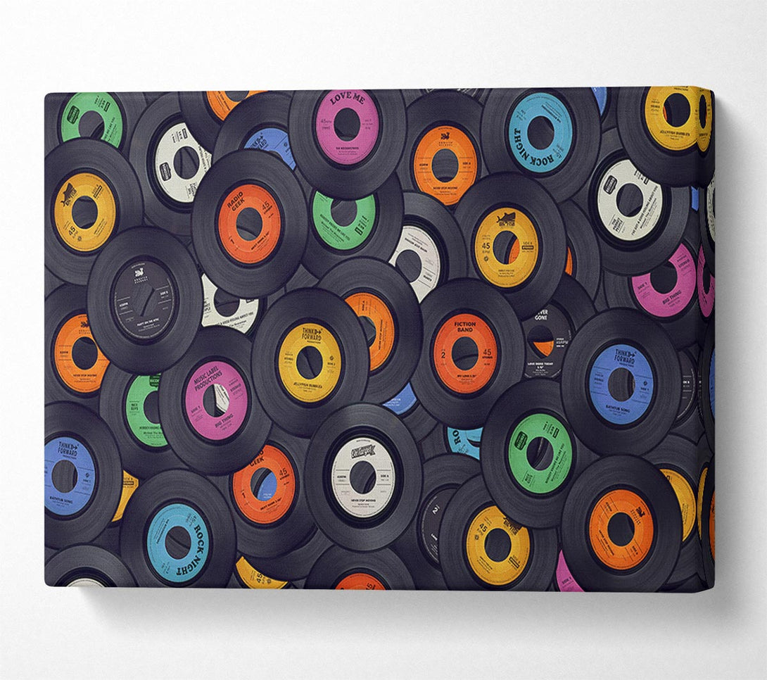  A Canvas Print of Jukebox Singles Canvas Art