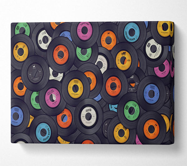 A Canvas Print of Jukebox Singles Canvas Art