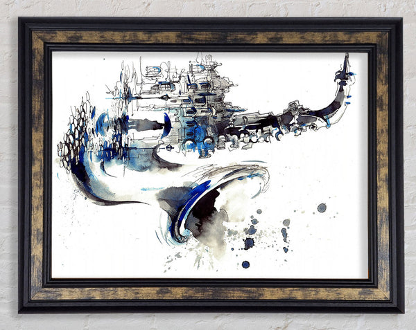 Saxophone City Framed Print