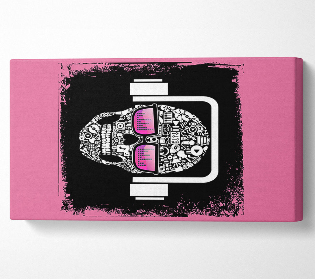 A Canvas Print of Headphone Skull Canvas Art