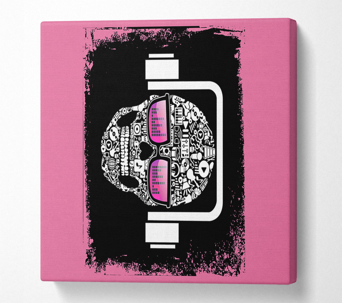  A Canvas Print of Headphone Skull Canvas Art