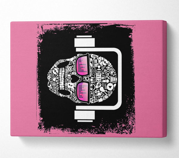  A Canvas Print of Headphone Skull Canvas Art