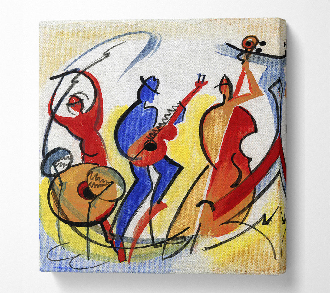  A Canvas Print of Colourful Band Canvas Wall Art