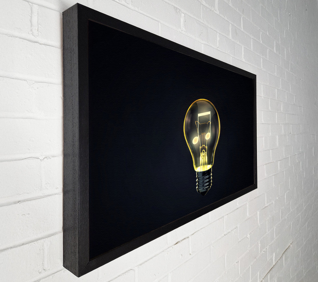  A Canvas Print of Musical Light Bulb Canvas Print