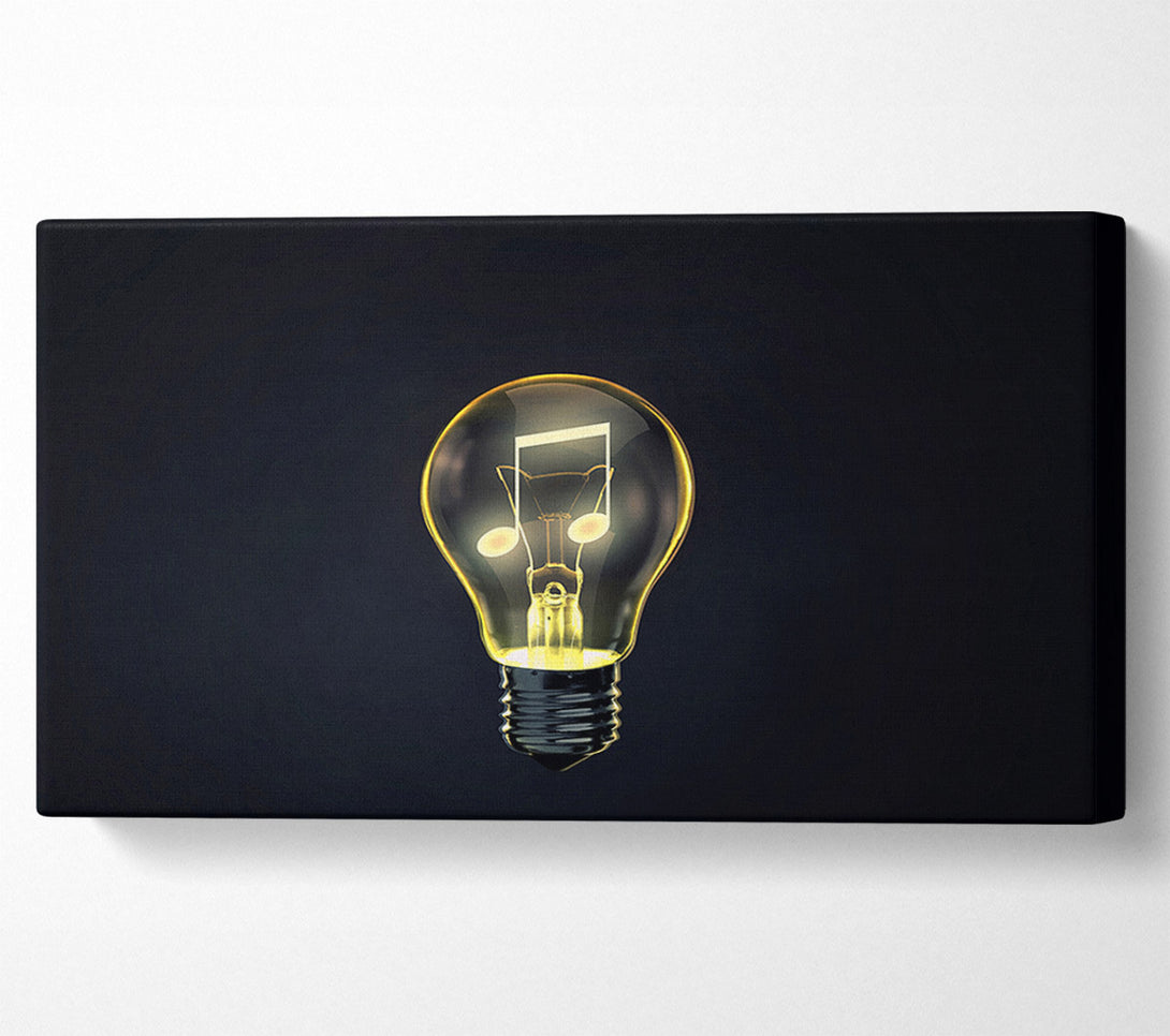 A Canvas Print of Musical Light Bulb Canvas Print