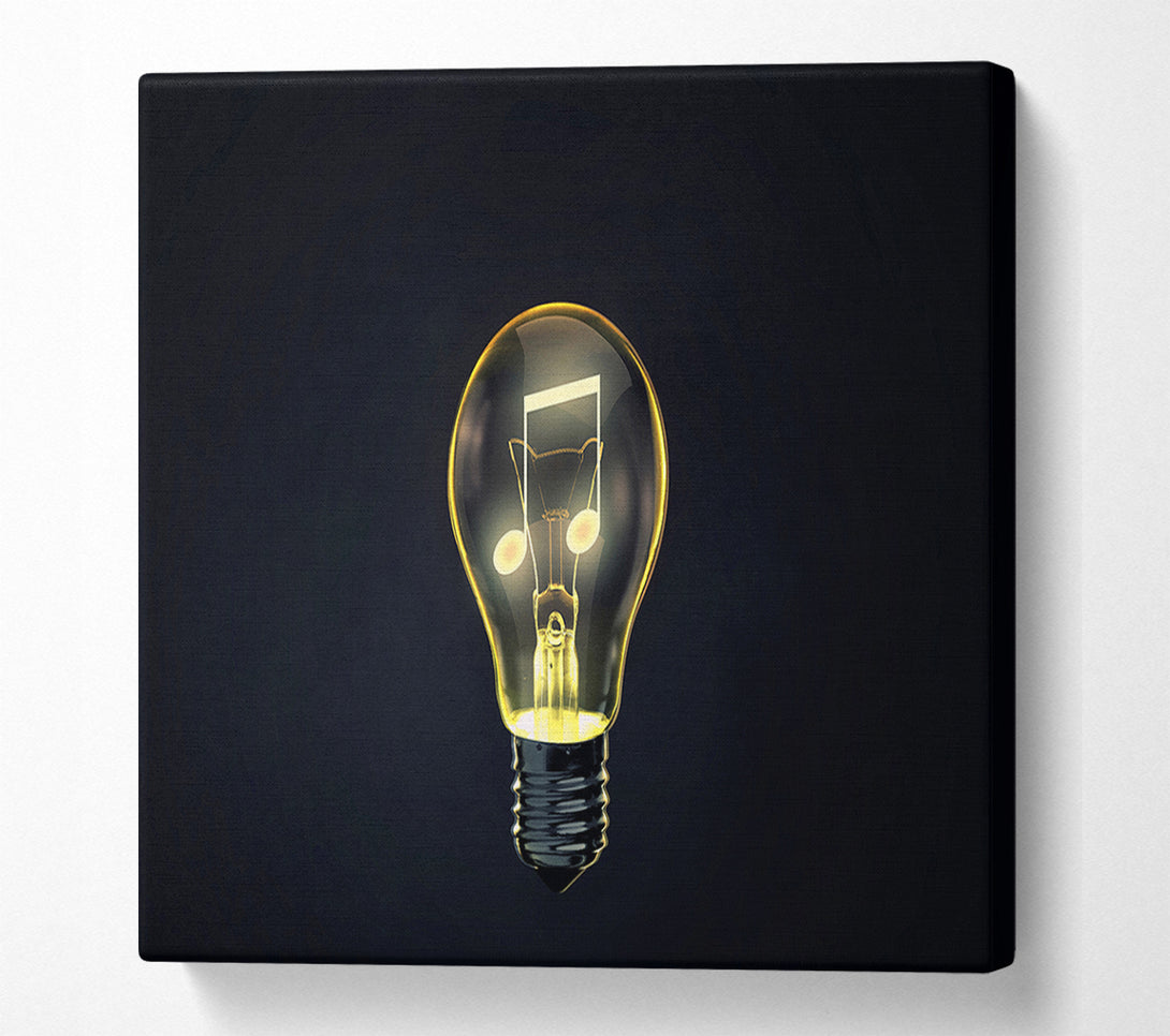  A Canvas Print of Musical Light Bulb Canvas Print