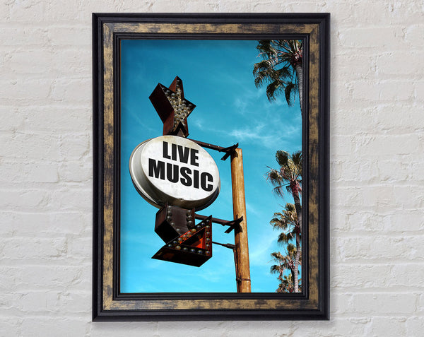 Live Music This Way Framed Print