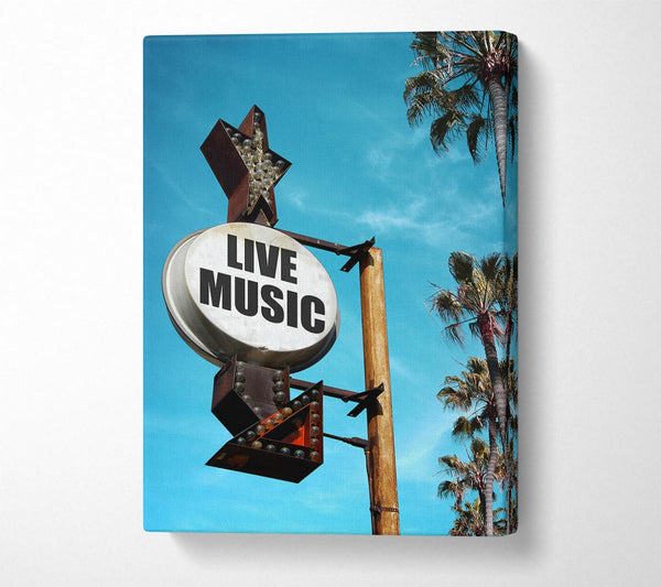  A Canvas Print of Live Music This Way Canvas Print