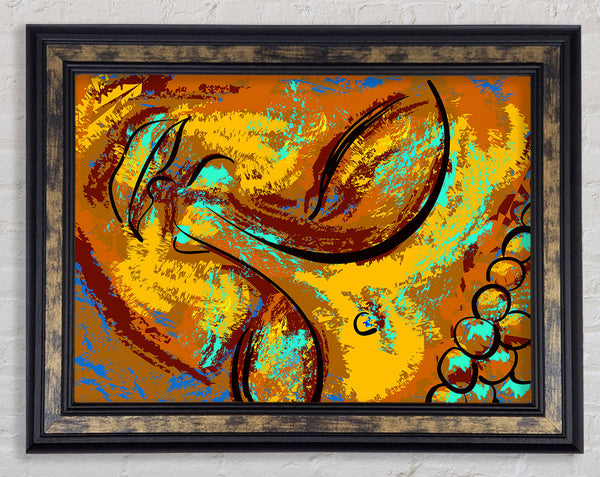 Buddha face Framed Print