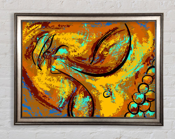 Buddha face Framed Print