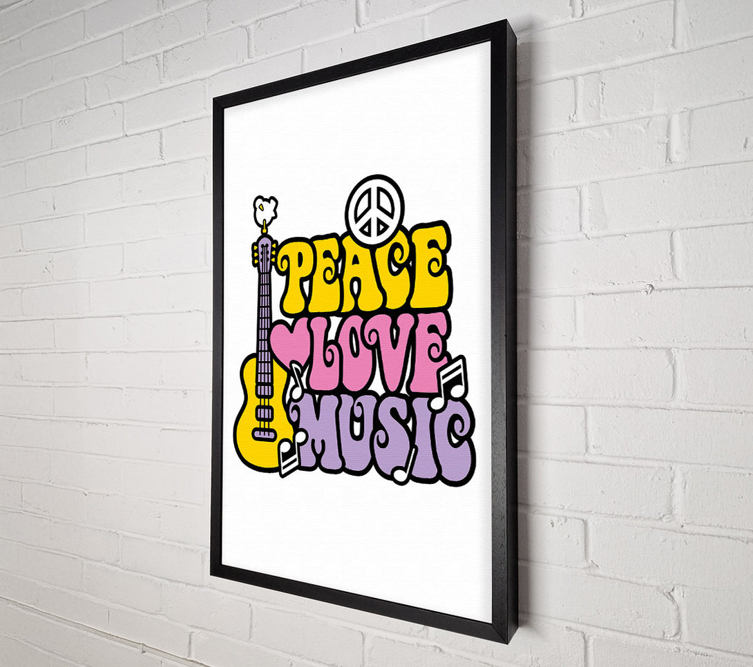  A Canvas Print of Peace Love And Canvas Print