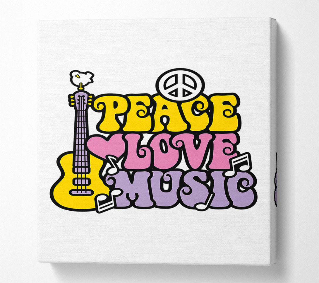  A Canvas Print of Peace Love And Canvas Print
