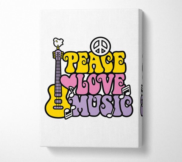  A Canvas Print of Peace Love And Canvas Print