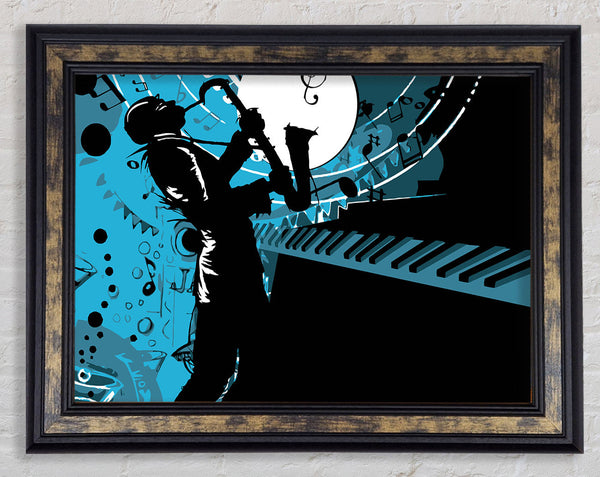 Playing The Blues 1 Framed Print