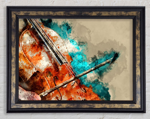 Double Bass Play Framed Print