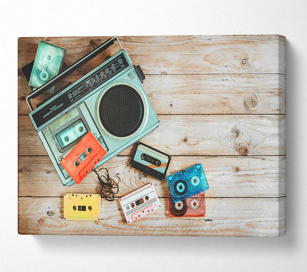  A Canvas Print of Tape Player Canvas Wall Art