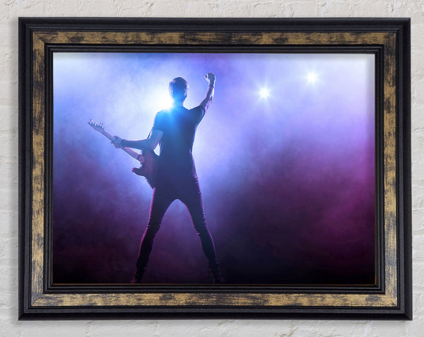 Guitarist Rocks Framed Print