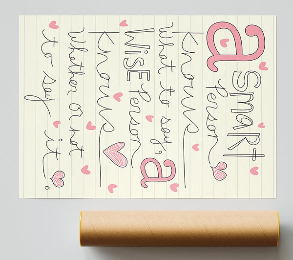 A Smart Person Knows What To Say Print