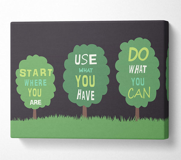  A Canvas Print of Start Where You Are Canvas Art