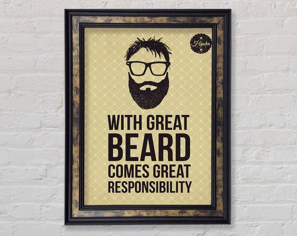 With Great Beard Framed Print