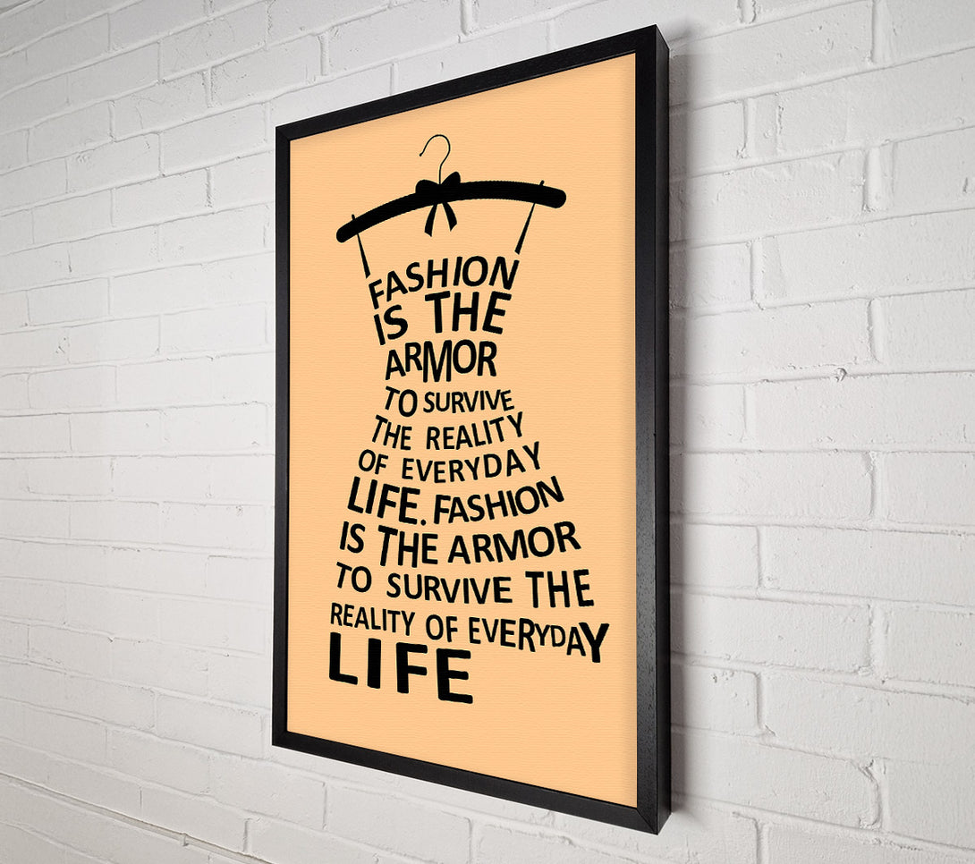  A Canvas Print of Fashion Is The Armor Canvas Print