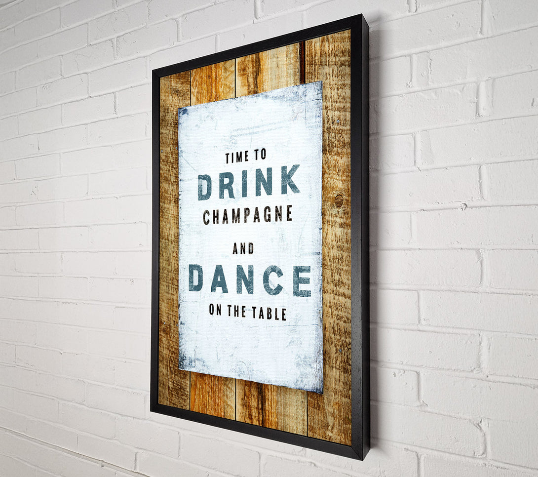  A Canvas Print of Time To Drink Champagne Canvas Art