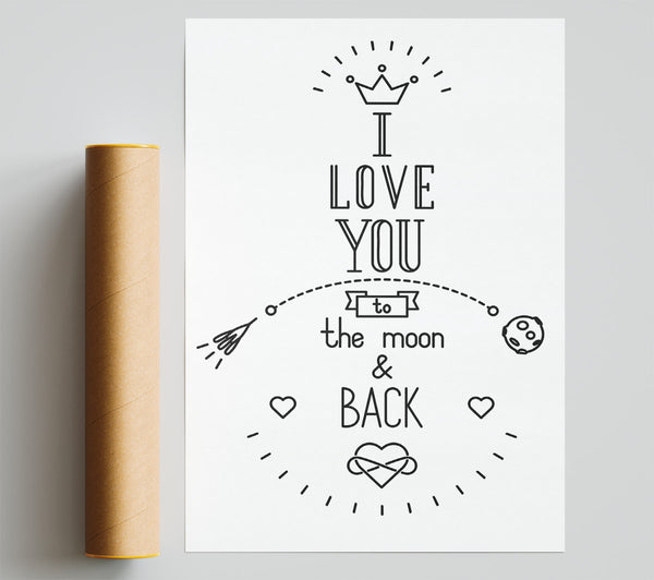I Love You To The Moon And Back 4 Poster