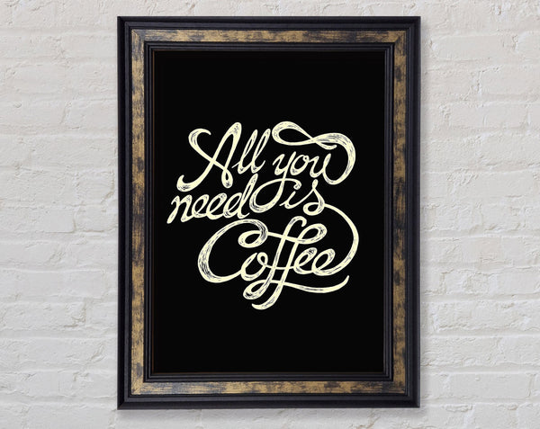 All You Need Is Coffee Framed Print
