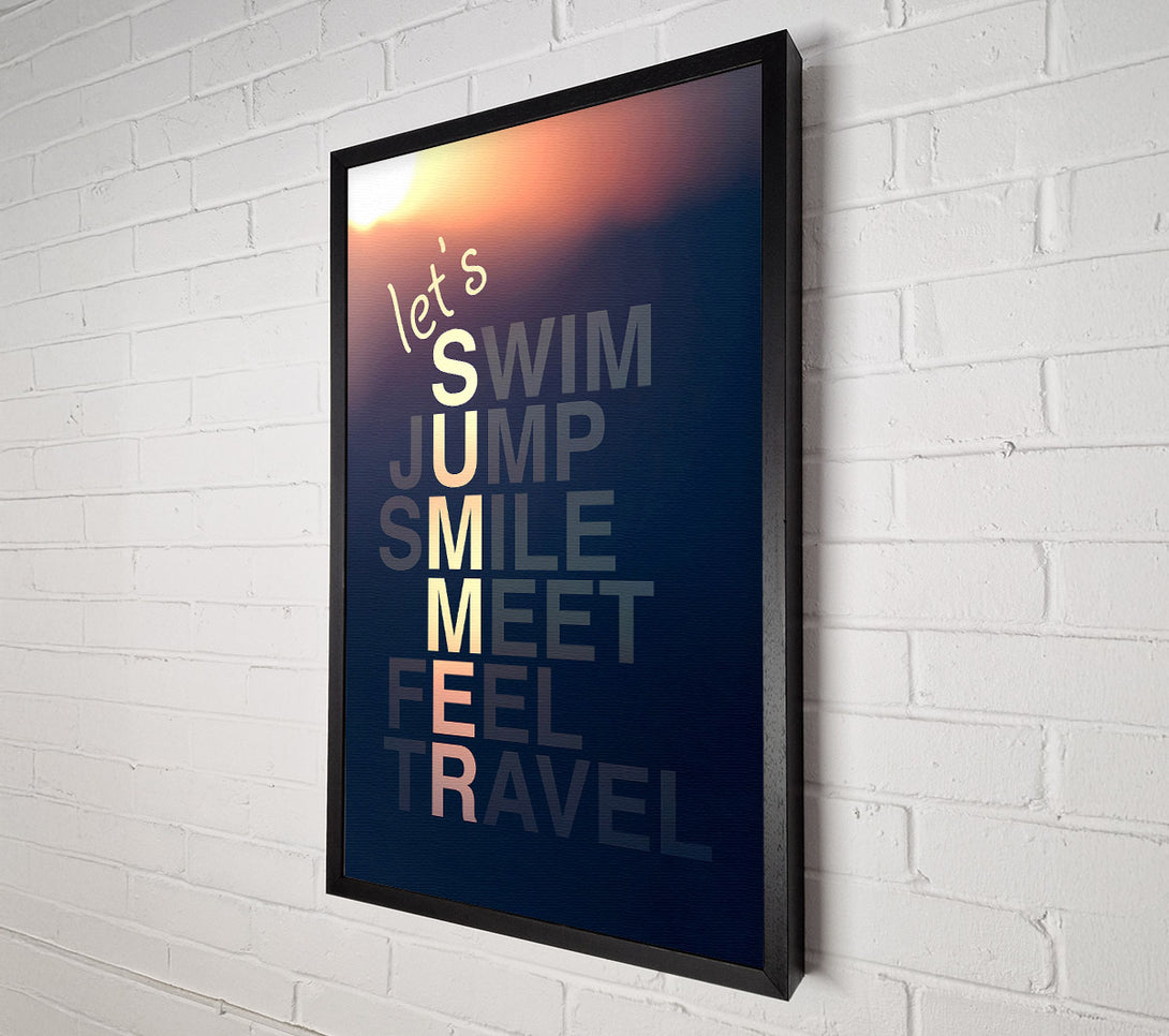  A Canvas Print of Let's Summer 2 Canvas Wall Art