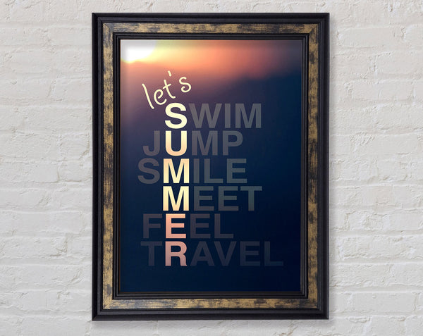 Let's Summer 2 Framed Print