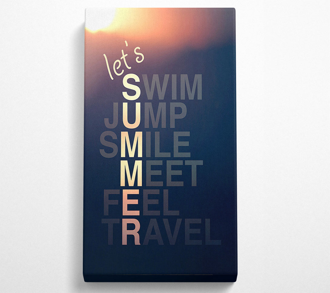  A Canvas Print of Let's Summer 2 Canvas Wall Art