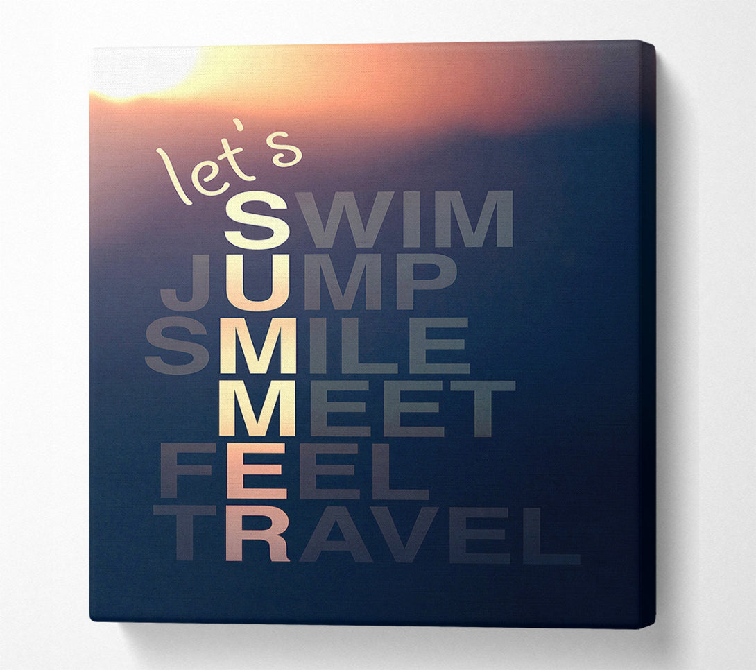  A Canvas Print of Let's Summer 2 Canvas Wall Art