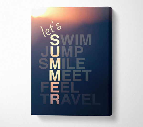  A Canvas Print of Let's Summer 2 Canvas Wall Art