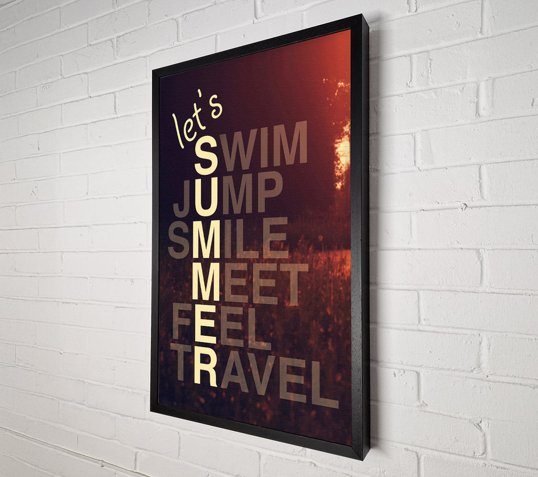 A Canvas Print of Let's Summer 1 Canvas Art