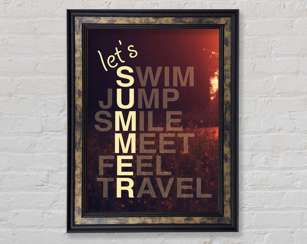 Let's Summer 1 Framed Print