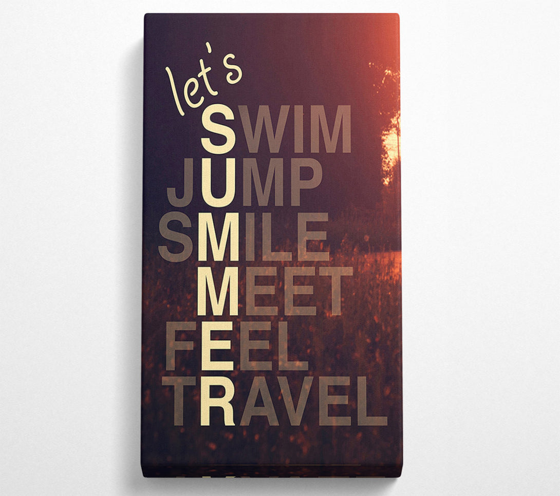  A Canvas Print of Let's Summer 1 Canvas Art