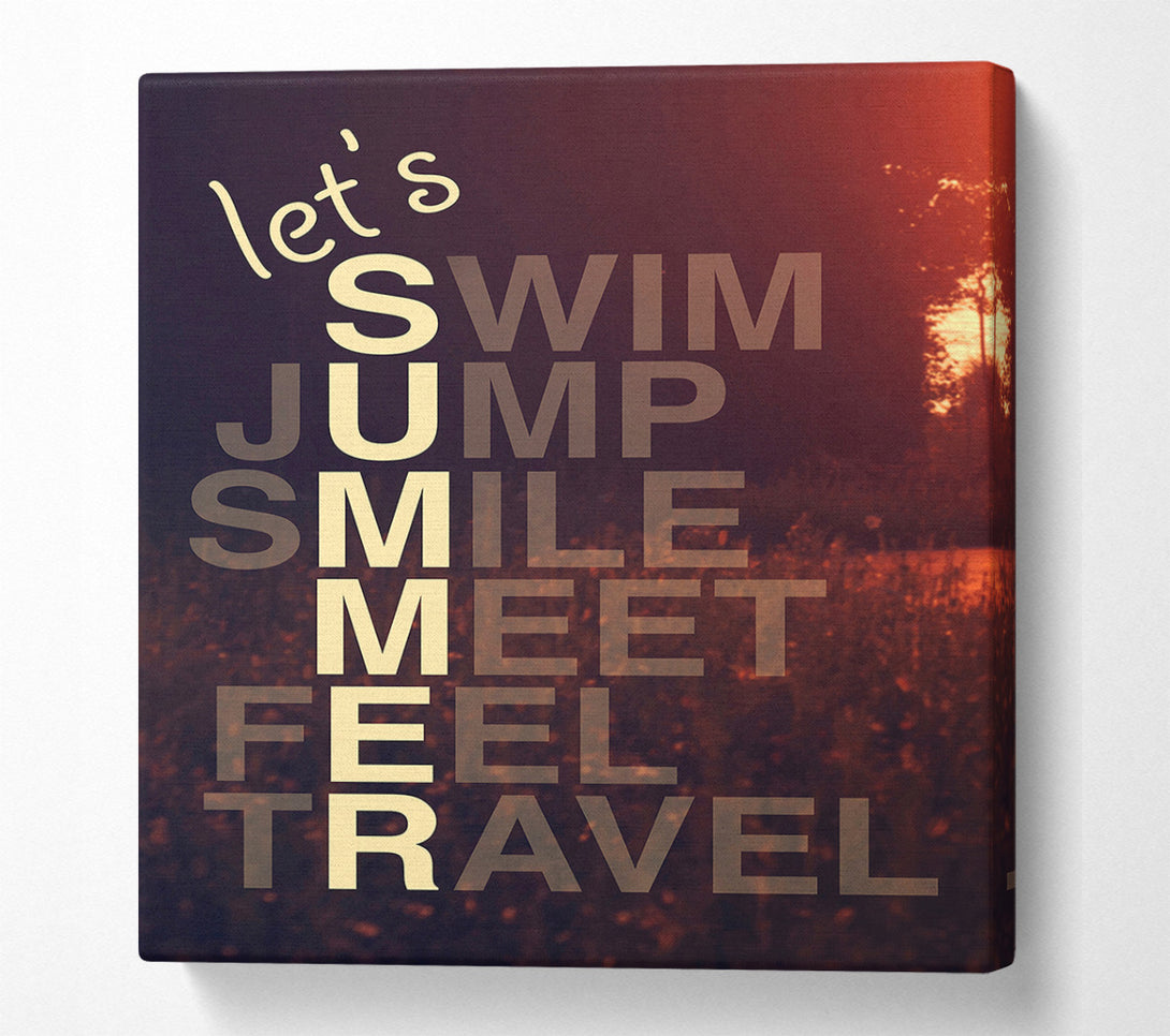  A Canvas Print of Let's Summer 1 Canvas Art